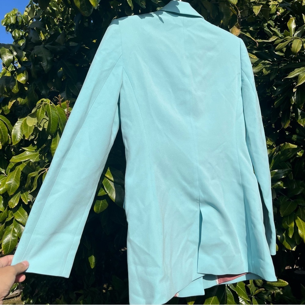 Jonathan Simkhai Blue Three Button Long Sleeve Bl… - image 3